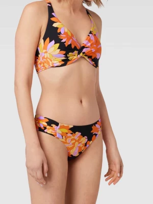 Figi bikini z kwiatowym wzorem na całej powierzchni model ‘Ruched’ Seafolly
