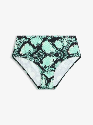 Figi bikini z wysoką talią BonPrix zielony