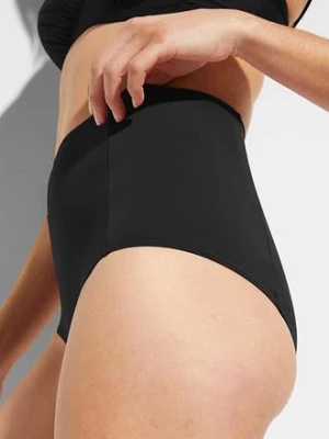 Figi bikini z wysoką talią i standardowym wycięciem na nogi bonprix