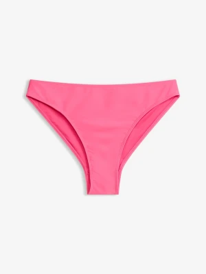 Figi bikini z wysokim wycięciem nogawek BonPrix różowy