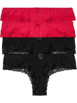 Figi brazylijskie (4 pary) BonPrix czarny