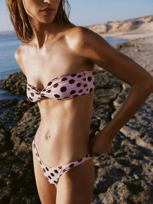 Figi brazylijskie od bikini w groszki różowy - Kobieta - - MANGO