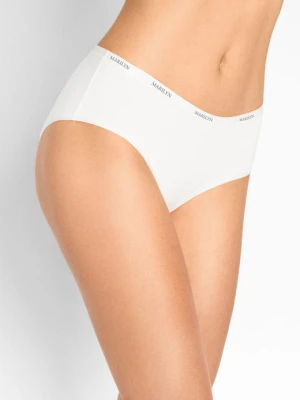 Figi damskie klasyczne białe z bawełny organicznej i włókna bambusowego Julia POUPEE