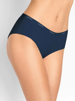 Figi damskie klasyczne granatowe z bawełny organicznej i włókna bambusowego Julia POUPEE