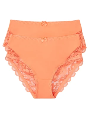 Figi maxi (2 pary) BonPrix pomarańczowy