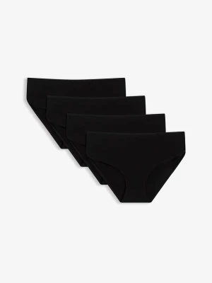 Figi maxi panty z bawełny organicznej (4 pary) BonPrix czarny