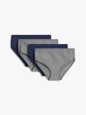 Figi maxi panty z bawełny organicznej (4 pary) BonPrix niebieski