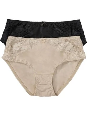 Figi maxi z koronką (2 pary) bonprix