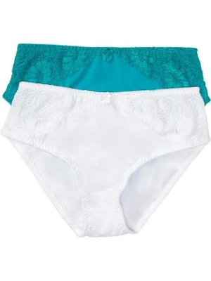 Figi maxi z koronką (2 pary) bonprix