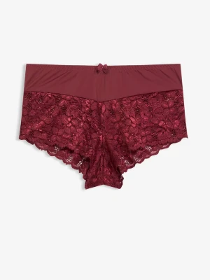 Figi maxi z koronką BonPrix czerwony