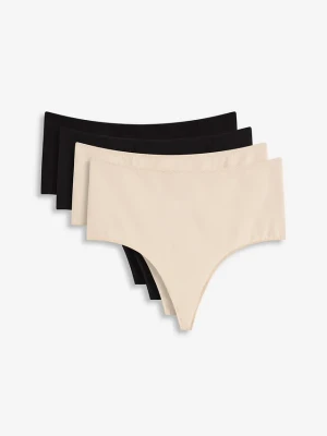 Figi maxi z miękkiej bawełny (4 pary) BonPrix czarny