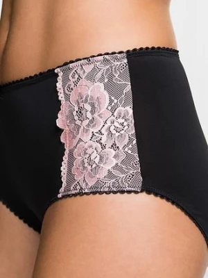 Figi maxi z mikrofibry z koronką (3 pary) bonprix