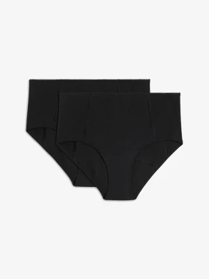 Figi menstruacyjne maxi o średniej chłonności (2 pary) BonPrix czarny