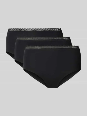 Figi o kroju slim fit z mieszanki bawełny w zestaw 3 szt. Schiesser Czarny