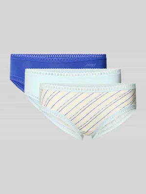 Figi o kroju slim fit z nadrukiem z logo model 'Crush' w zestawie 3 szt. Sloggi