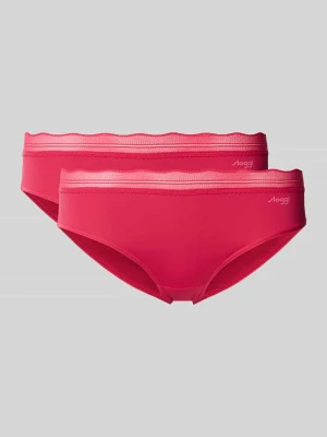 figi o kroju slim fit z obszyciem koronką Sloggi Mocnoróżowy