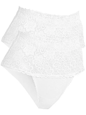 Figi o silnym stopniu modelowania sylwetki (2 pary) BonPrix biały