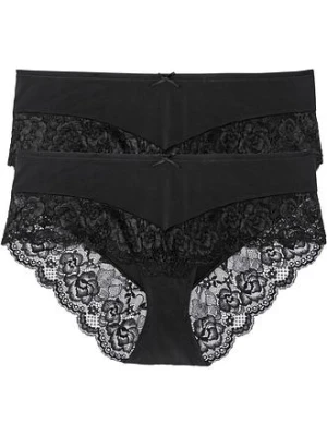 Figi panty (2 pary) BonPrix czarny
