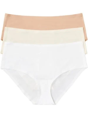 Figi panty Feel Comfort bezszwowe (3 pary) bonprix