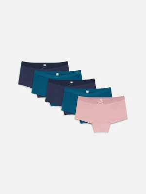 Figi panty z miękką bawełną (5 par) BonPrix różowy