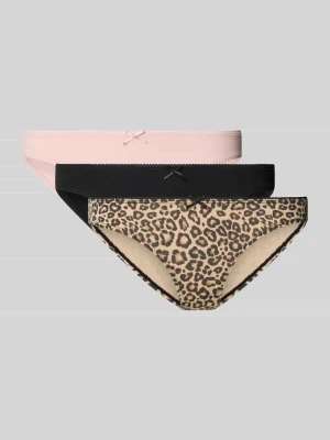 Figi z aplikacją w kształcie kokardy w zestaw 3 szt. Jake*s Casual