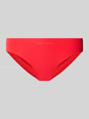Figi z bezszwowym wykończeniem materiału Calvin Klein Czerwony