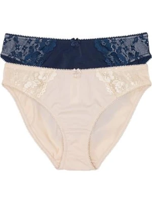 Figi z delikatną koronką (2 pary) bonprix