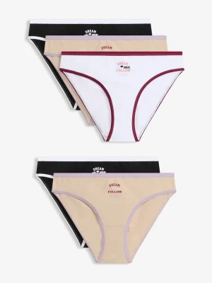 Figi z miękką bawełną (5 par) BonPrix beżowy