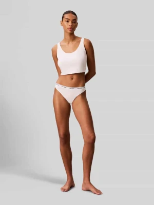Figi z mieszanki bawełny w zestaw 3 szt. Calvin Klein Czerwony