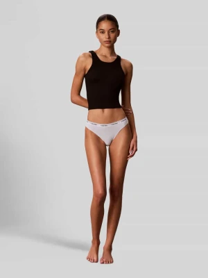 Figi z mieszanki bawełny w zestaw 3 szt. Calvin Klein Jasnoniebieski