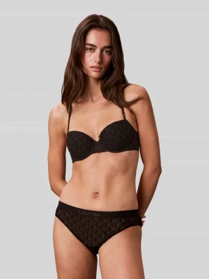 Figi z obszyciem z półprzezroczystego materiału z siateczki Calvin Klein Czarny