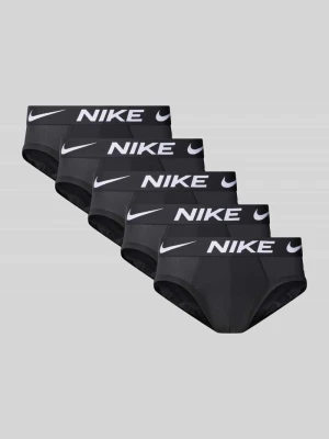 Figi z pasem z logo w zestawie 5 szt. Nike czarny