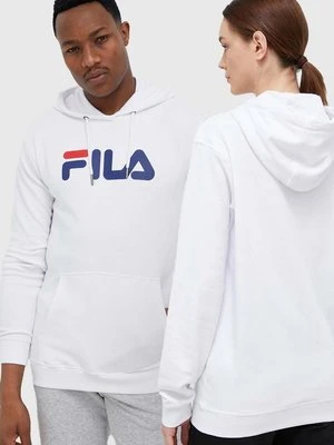 Fila bluza Barumini kolor biały z kapturem z nadrukiem FAU0068