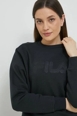 Fila bluza damska kolor czarny z aplikacją