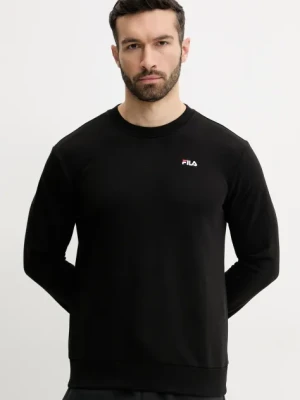 Fila bluza Leverano męska kolor czarny gładka FAM0876