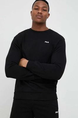 Fila bluza Brustem męska kolor czarny gładka FAM0343