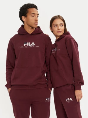 Fila Bluza Unisex Brunssum FAU0145 Bordowy Regular Fit