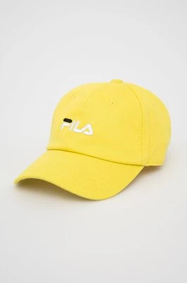 Fila czapka dziecięca kolor żółty z aplikacją