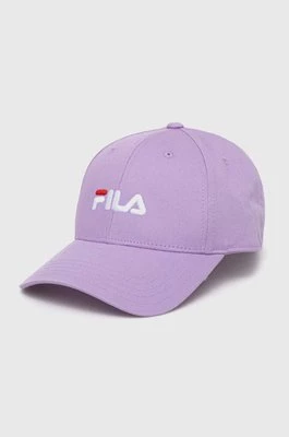 Fila czapka Brasov kolor fioletowy z aplikacją FCU0019