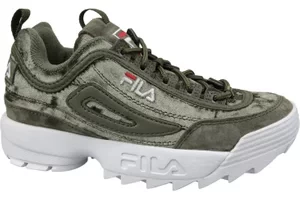 Fila Disruptor S Wmn Low 1010555-50I, Damskie, Zielone, buty sneakers, skóra zamszowa, rozmiar: 36