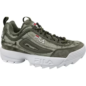 Fila Disruptor S Wmn Low 1010555-50I, Damskie, Zielone, buty sneakers, skóra zamszowa, rozmiar: 36