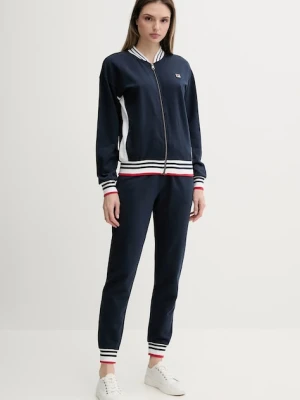 Fila dres bawełniany damski kolor granatowy FPS4197
