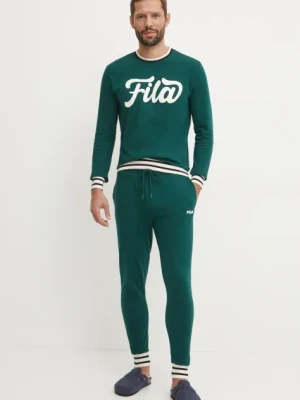 Fila dres bawełniany kolor zielony FPW1198