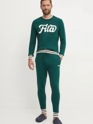 Fila dres bawełniany kolor zielony FPW1198