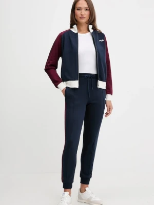 Fila dres lounge bawełniany damski kolor granatowy FPW4213