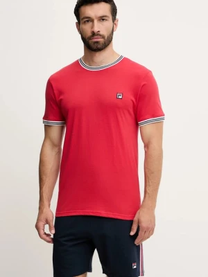 Fila komplet piżamowy męska kolor czerwony wzorzysta FPS1212