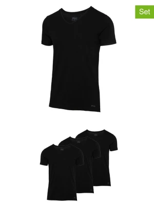 Fila Koszulki (3 szt.) w kolorze czarnym rozmiar: M