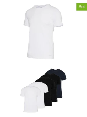 Fila Koszulki (5 szt.) w kolorze czarnym, białym i granatowym rozmiar: L