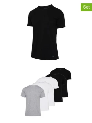 Fila Koszulki (5 szt.) w kolorze czarnym, białym i szarym rozmiar: M