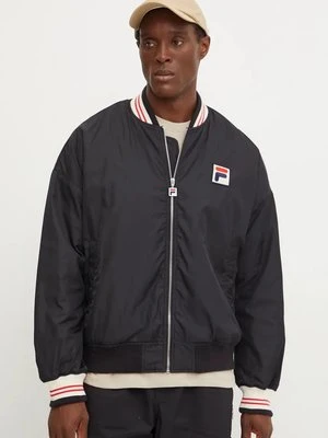 Fila kurtka bomber Limoges męski kolor czarny przejściowa oversize FAM0755